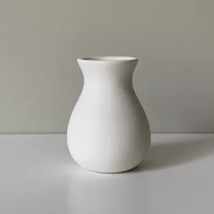 Vase en céramique brute forme goutte à peindre – activité DIY